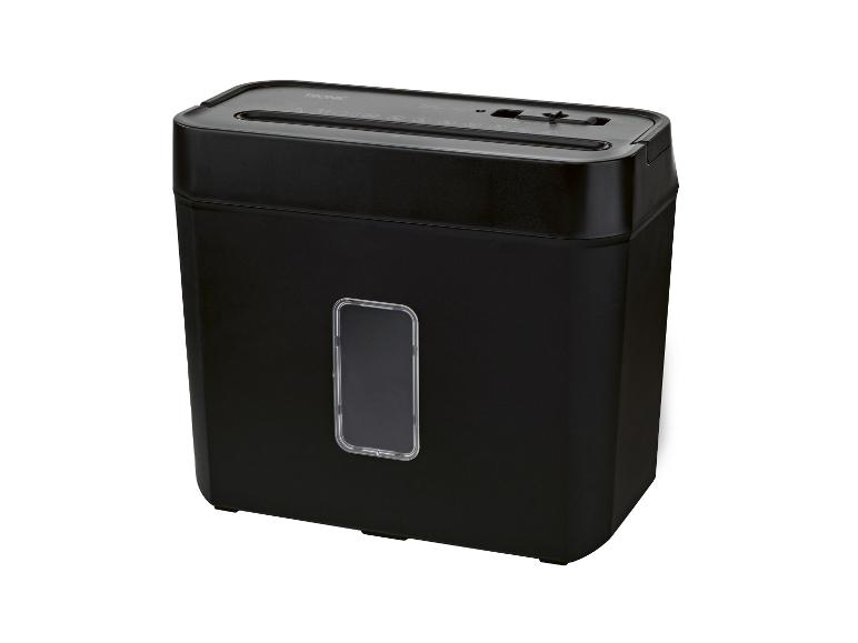 TRONIC zwarte papierversnipperaar met een transparant venster aan de voorkant