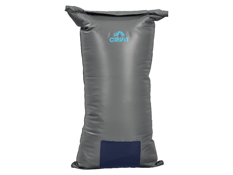Crivit grijze waterdichte zak met donkerblauw venster.