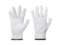 Witte leren werkhandschoenen met zwarte afwerking