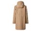 Beige damesregenjas met capuchon, achteraanzicht