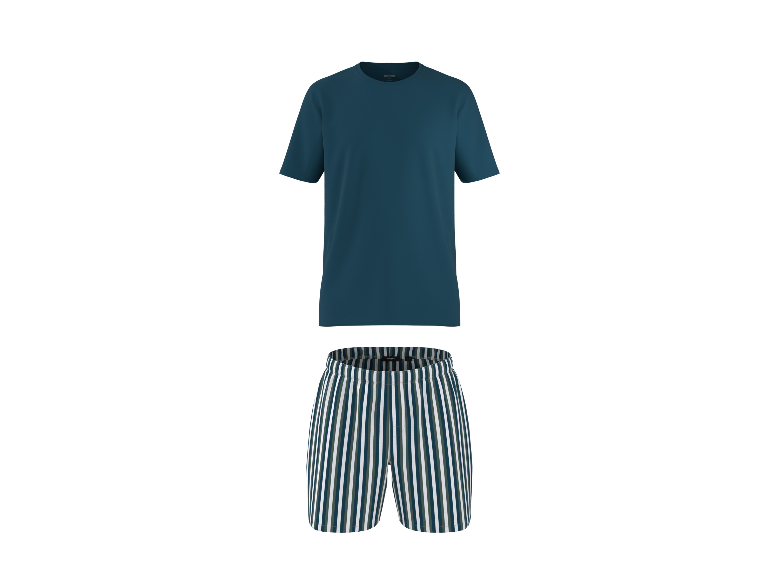 ESMARA MEN Korte heren pyjama (Blauw/wit, XXL)
