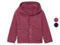 Roze fleece jas met capuchon voor kinderen.