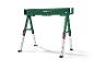 Groene opvouwbare PARKSIDE schraag met verstelbare poten.