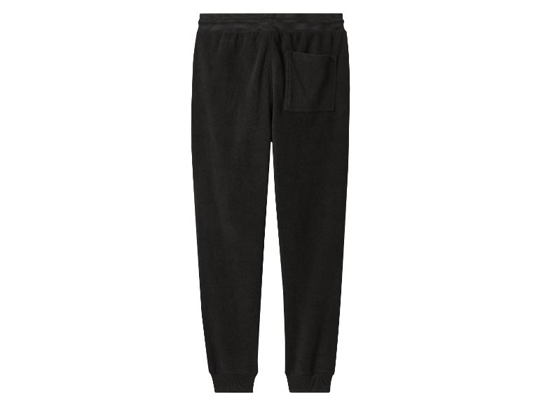 Zwarte fleece joggingbroek met achterzak
