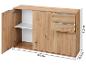 Houten dressoir met twee deuren, een interne plank en twee lades, afmetingen 116.7x71.8x32.9cm.