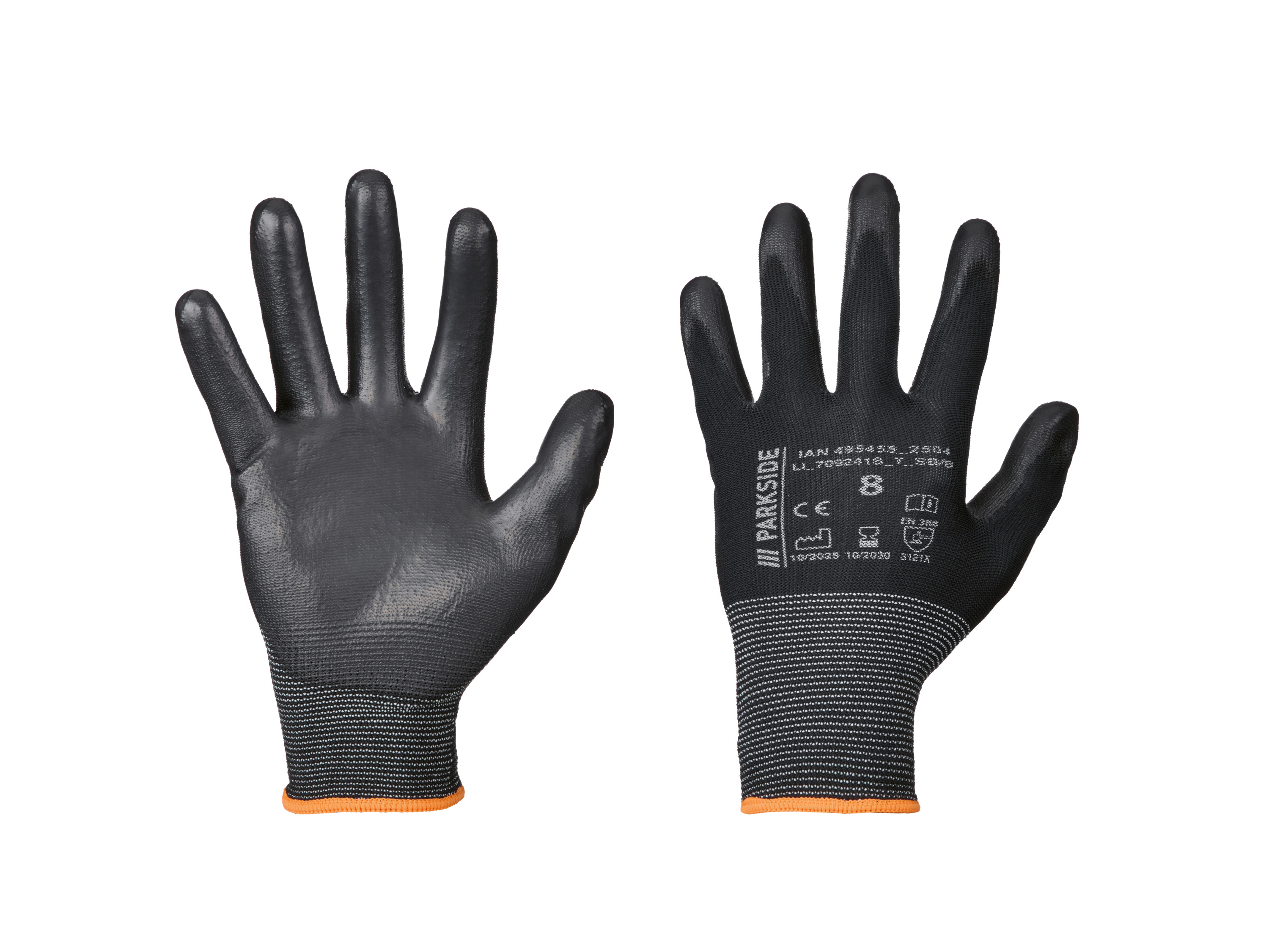 PARKSIDE 3 Paar werkhandschoenen (Midi Flex, 8)