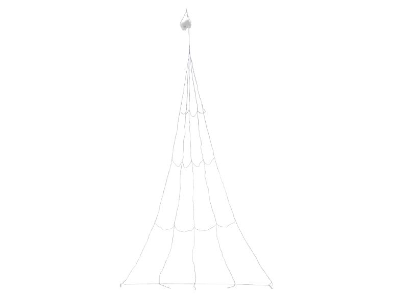 Wit decoratief spinnenweb met bedieningskastje voor Halloween.