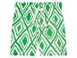 Kinder shorts met geometrisch groen-wit dessin.
