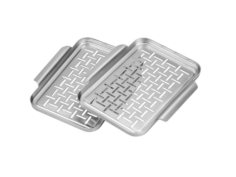 GRILLMEISTER RVS BBQ-platen of -pan (2 kleine grillplaten)