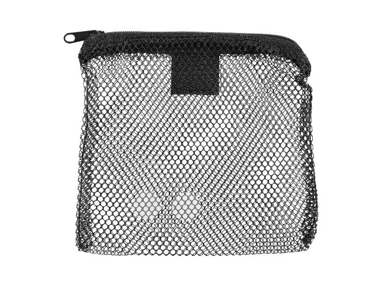 Zwarte waszak van mesh met ritssluiting