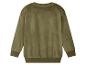 Groene velours sweater met lange mouwen, achterkant
