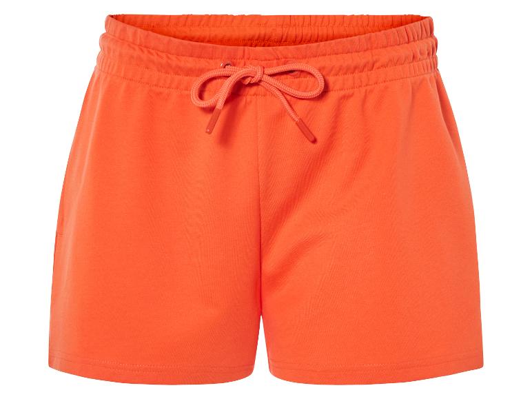 Oranje jogging shorts met trekkoord.