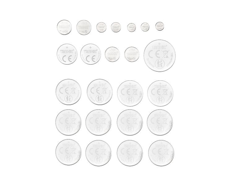 TRONIC lithium batterijen in verschillende maten.