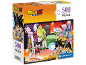 Puzzel van 500 stukjes met een anime-illustratie en kleurrijke personages.