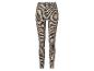 Legging met verticaal gestreept patroon in beige en zwart