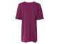 Een donkerpaarse oversized t-shirt jurk.