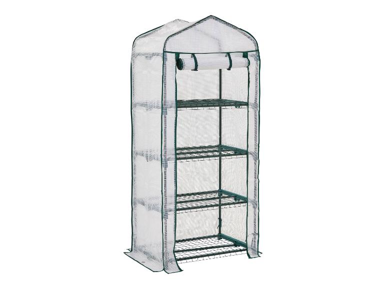 Verticale tuinkas met 4 planken en transparante hoes