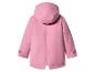 Roze kinderjas met capuchon, achteraanzicht