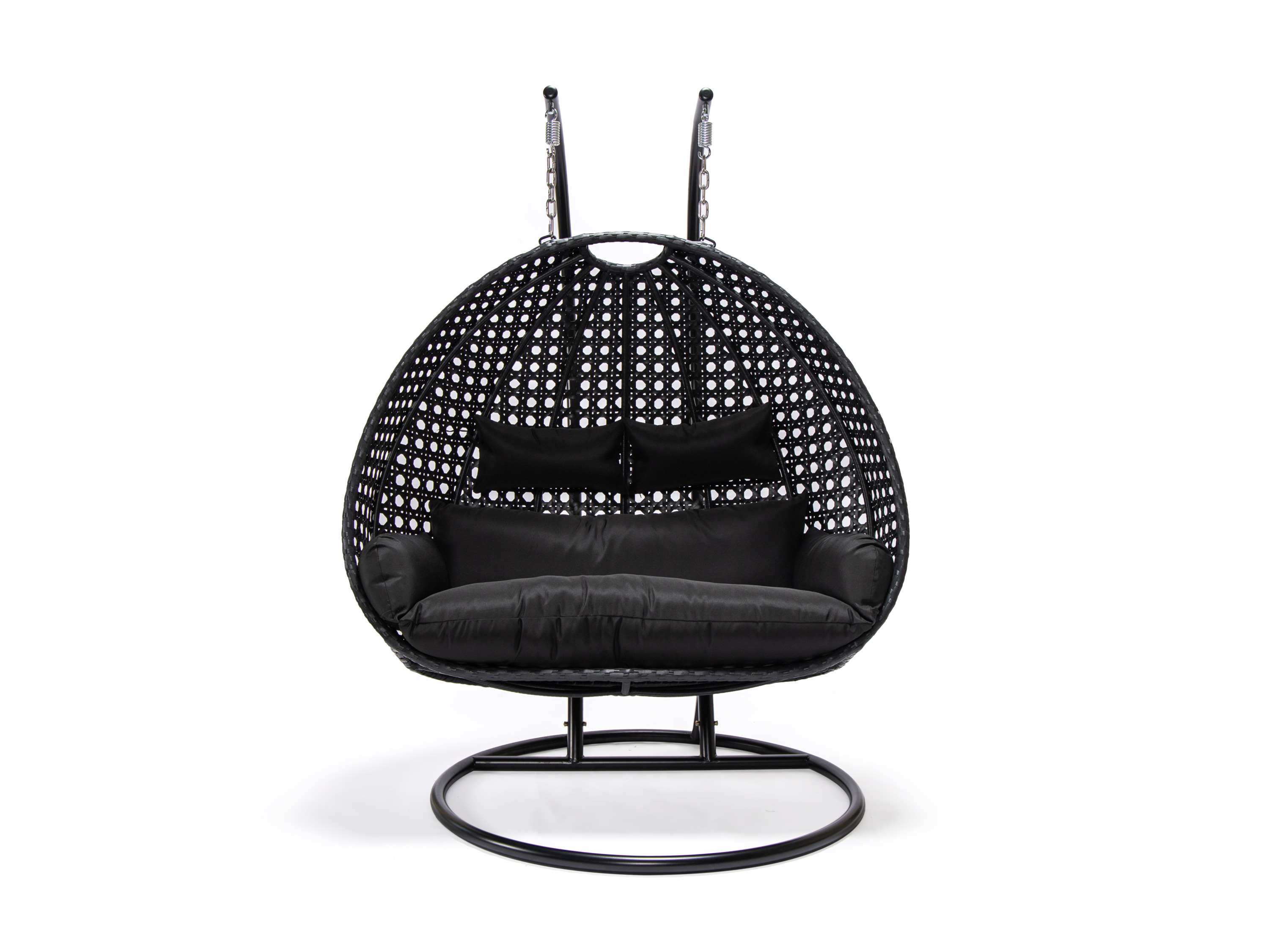 HOME DELUXE Hangstoel met frame Twin (Zwart)