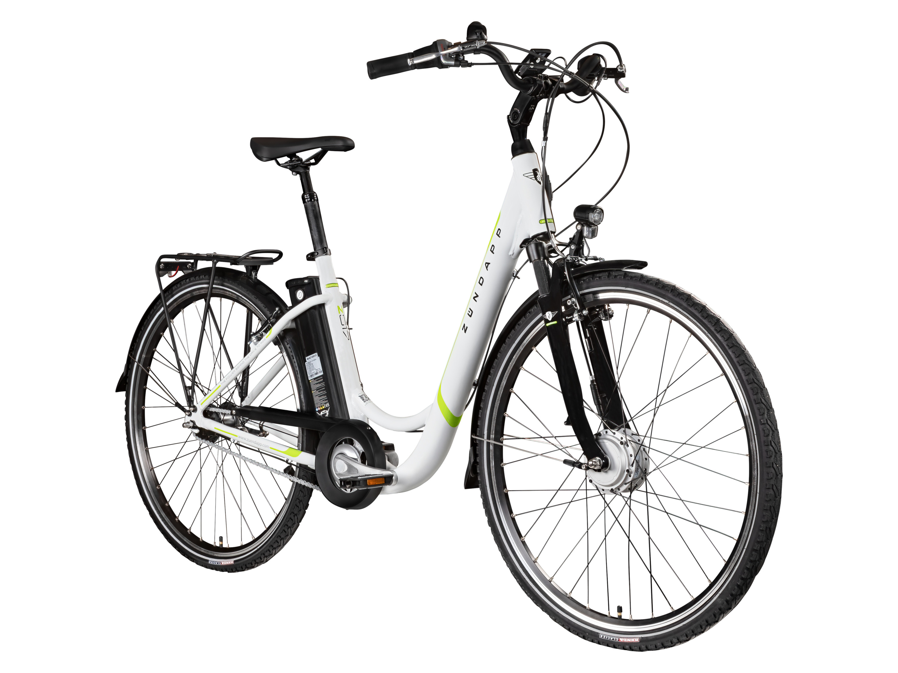 ZÜNDAPP Elektrische fiets City Z517 700c (wit groen)