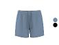 Blauwe damesshorts met verstelbaar trekkoord, met blauwe en zwarte kleuropties.
