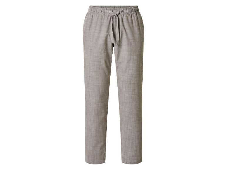 Grijze heren vrijetijdsbroek met trekkoord in de taille.