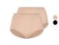 Twee high-waist slips, verkrijgbaar in beige, zwart en wit.