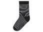 Zwart-wit gestreepte sok.