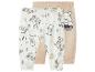 2-pack beige en witte babybroekjes met Winnie de Poeh-print.