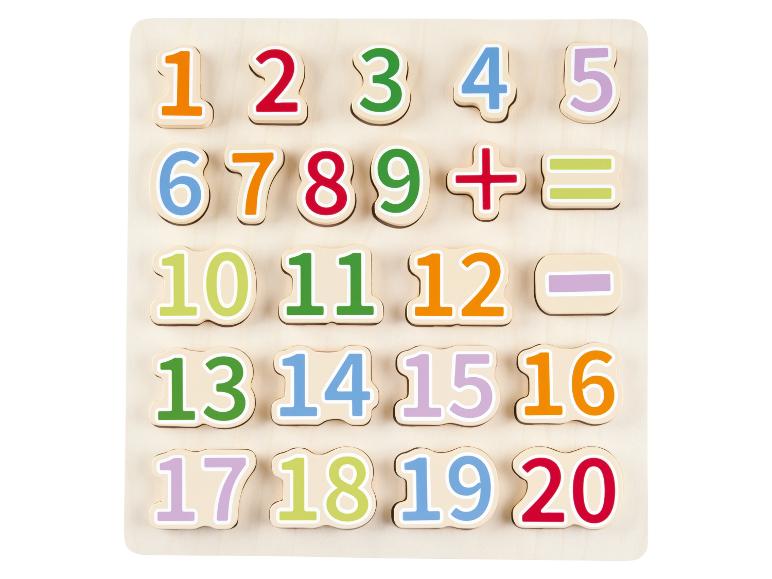 Houten cijferpuzzel van 1 tot en met 20: educatief kinderspeelgoed.