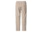 Beige corduroy herenbroek met elastische tailleband en achterzak