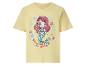 Geel T-shirt met korte mouwen met een zeemeermin en de slogan 'Mermaids are real'.