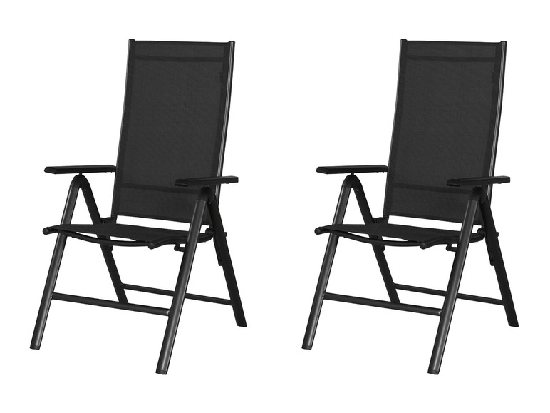Ga naar volledige schermweergave: LIVARNO home 2 standenstoelen Houston zwart - afbeelding 1