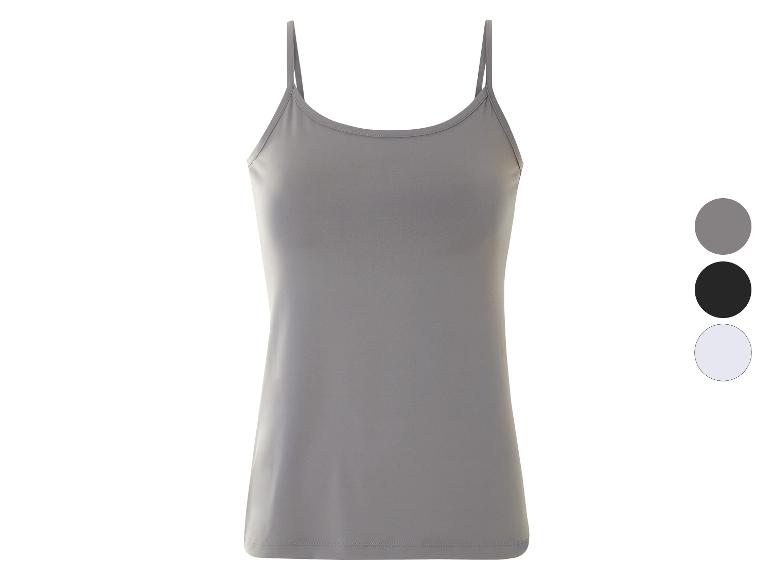 Simpele spaghettitopjes in grijs, zwart en wit.