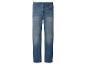 Blauwe straight-leg jeans met een lichte wassing.