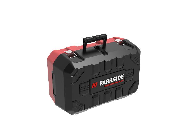Parkside Performance gereedschapskist in zwart en rood