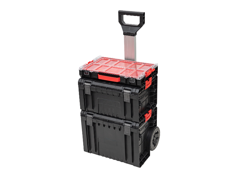 Sortimo stapelbare gereedschapswagen met bovenste lade.