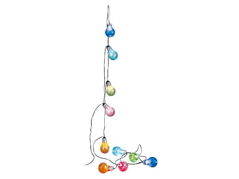 Kleurrijke lichtslinger met diverse lampkleuren, perfect voor feestelijke decoratie.
