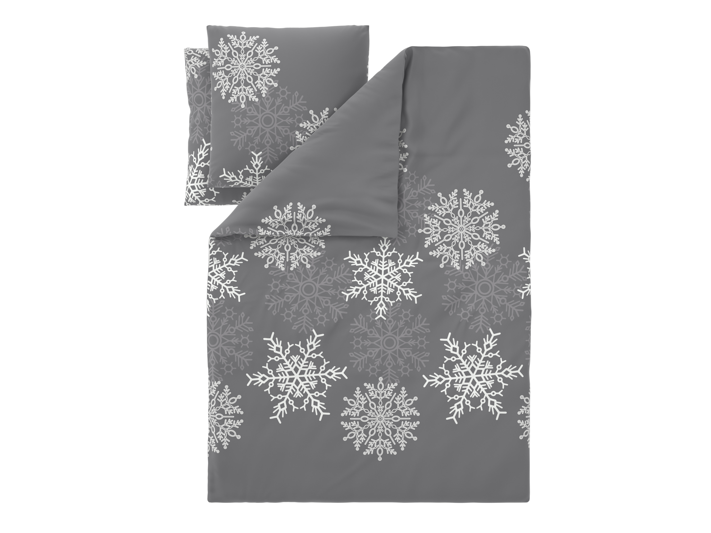 LIVARNO Fleece dekbedovertrek 200 x 200 cm (Sneeuwvlokken)