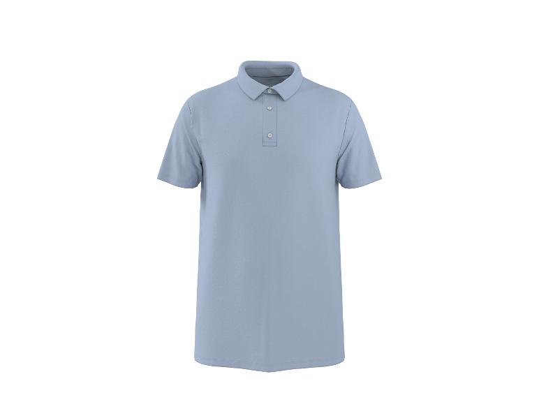 Lichtblauw heren poloshirt met korte mouwen