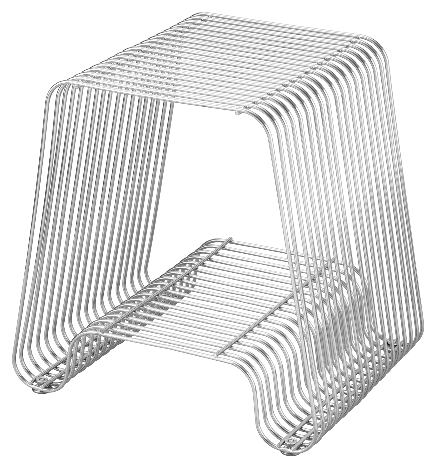 LIVARNO Metalen bijzettafel, chroom, 46 x 36 x 46 cm