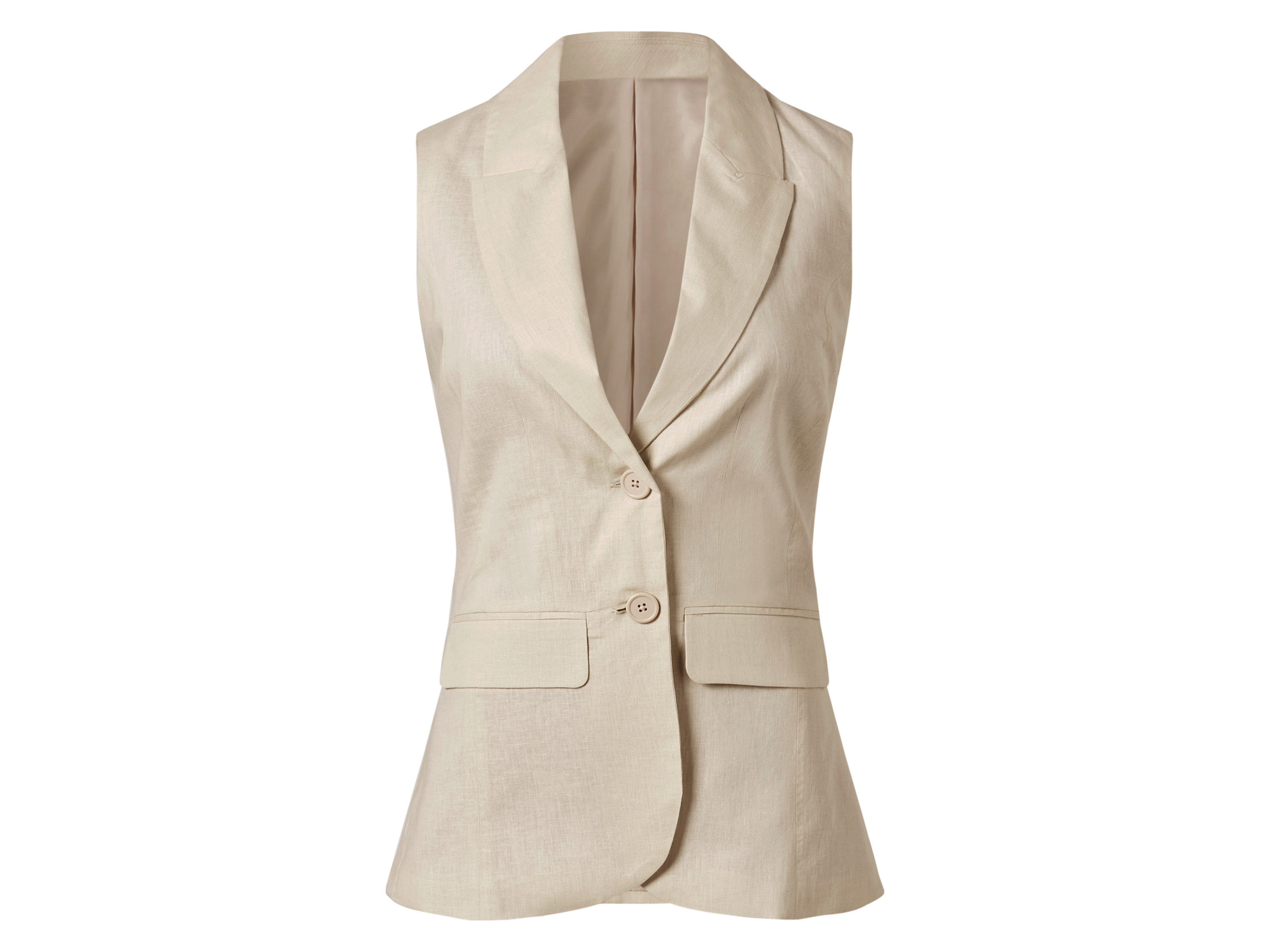 ESMARA Damesvest met linnen (Beige, 38)