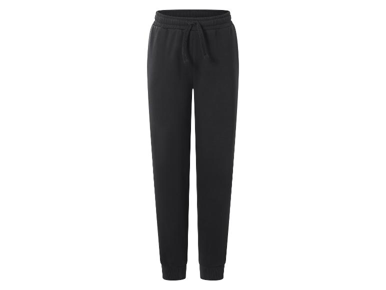 Zwarte joggingbroek met elastische tailleband en trekkoord