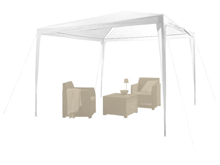 Witte partytent met buitenloungeset