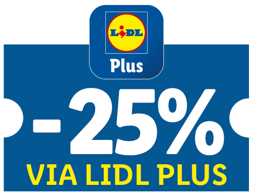 Lidl Plus: -25% via Lidl Plus