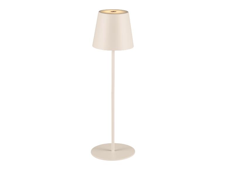 Beige minimalistische staande lamp.