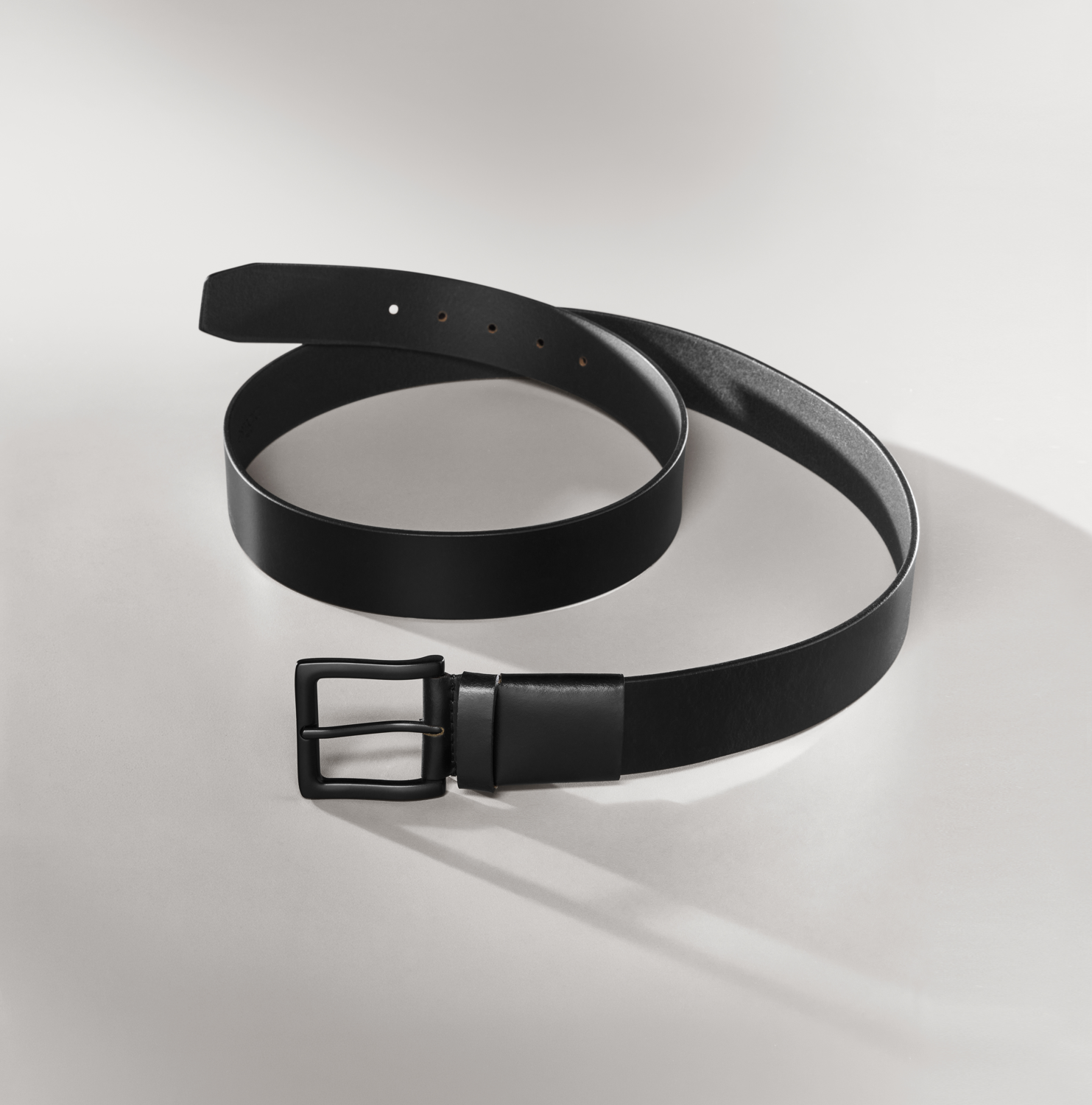 ESMARA Leren riem (Zwart, 135)