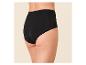 Zwarte dames slip met hoge taille, achteraanzicht