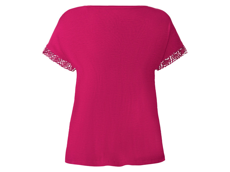 Ga naar volledige schermweergave: esmara® Dames-T-shirt met decoratief kant - afbeelding 7
