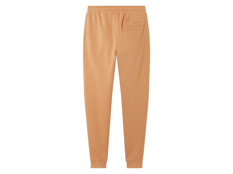 Beige sweatpants met een elastische tailleband.